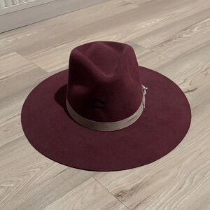 Charlie Horse Burgundy Wide-Brim Hat